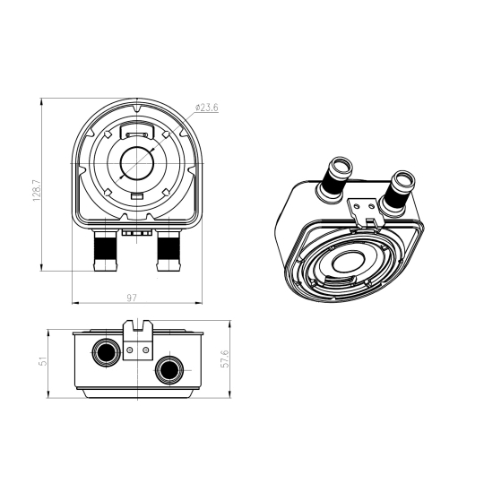 31836 - Oil Cooler, engine oil 