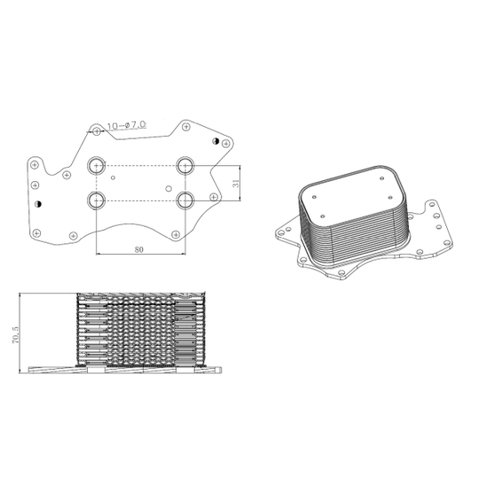 31816 - Oil Cooler, engine oil 