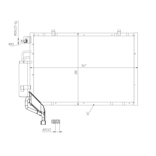 350453 - Condenser, air conditioning 