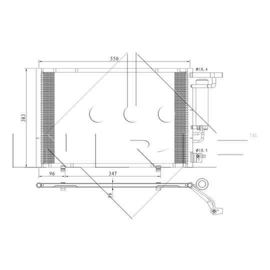 350396 - Kondensor, klimatanläggning 