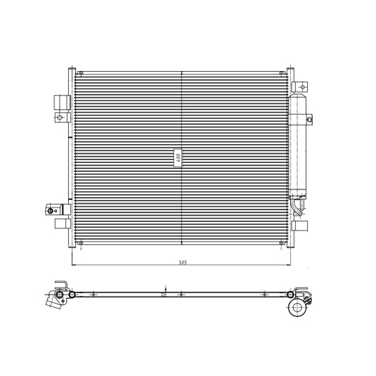 350418 - Condenser, air conditioning 