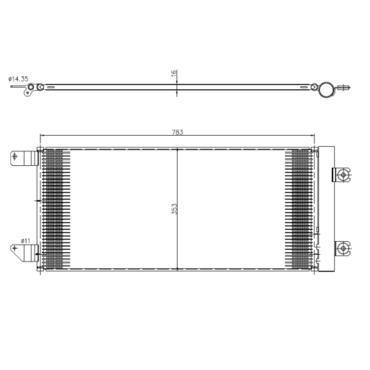 350452 - Condenser, air conditioning 