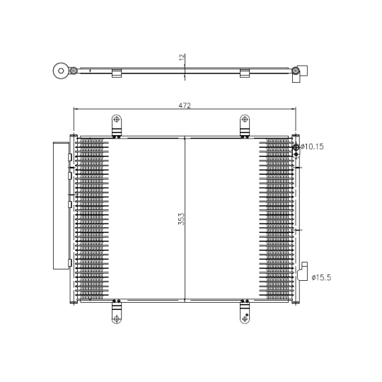 350371 - Kondensor, klimatanläggning 