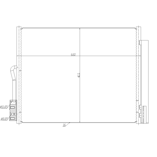 350478 - Condenser, air conditioning 