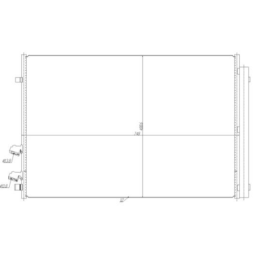 350477 - Condenser, air conditioning 