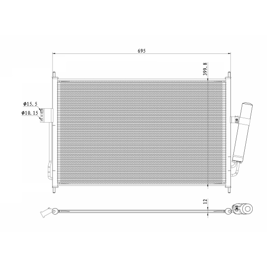 350490 - Condenser, air conditioning 