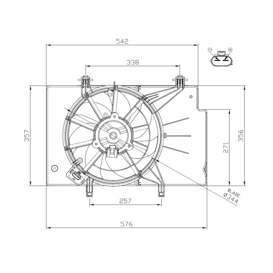 47957 - Fan, radiator 