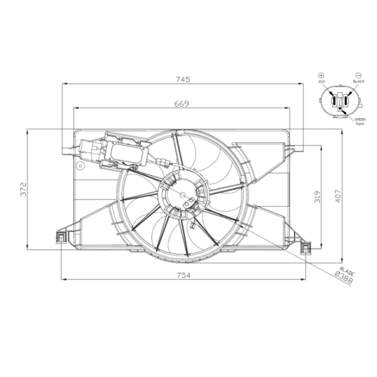 47959 - Fan, radiator 