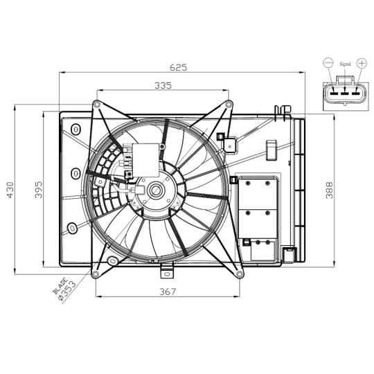 47949 - Fan, radiator 