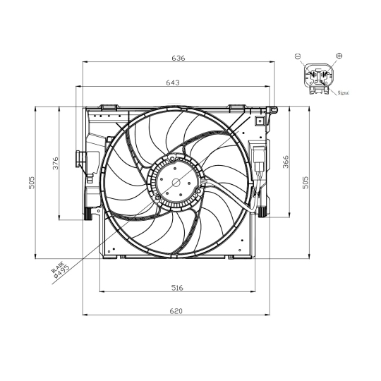 47956 - Fan, radiator 