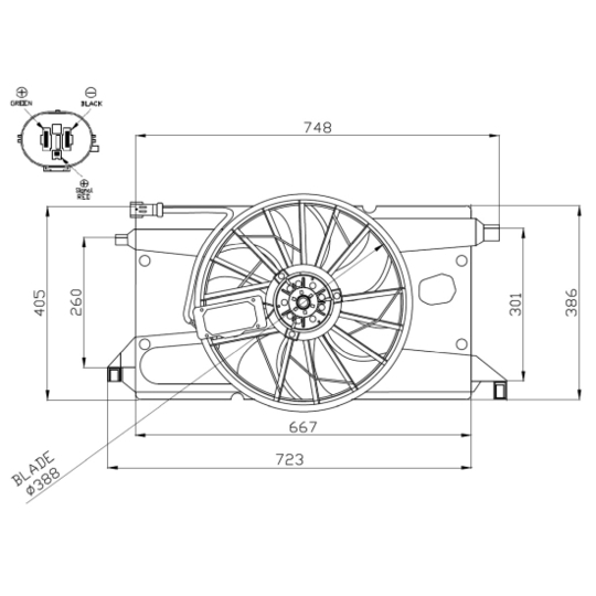 47961 - Fan, radiator 