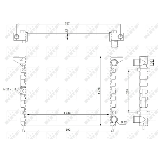 519523 - Radiator, engine cooling 