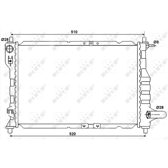 53068A - Radiator, engine cooling 