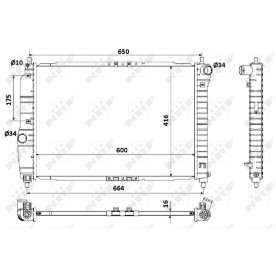 53902A - Radiator, engine cooling 