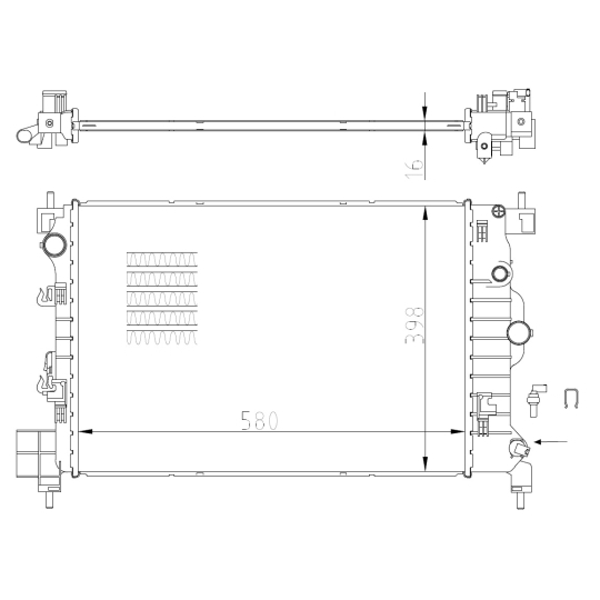 550003 - Radiator, engine cooling 