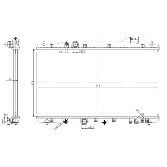 550040 - Radiator, engine cooling 