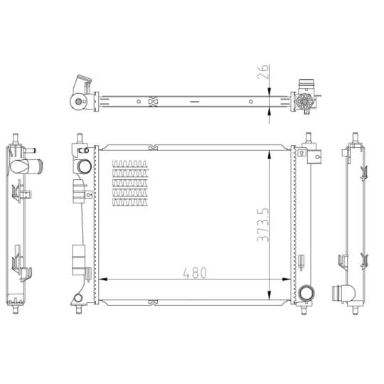 550033 - Radiator, engine cooling 