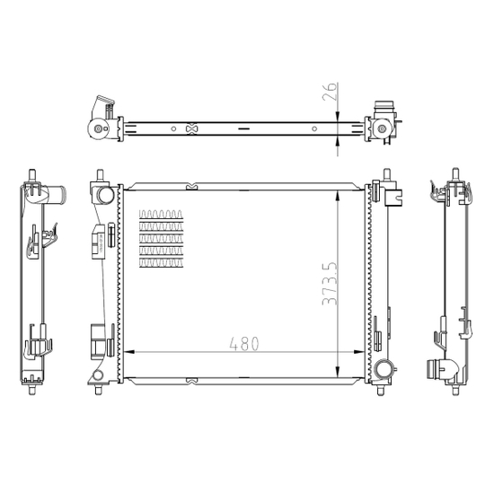 550039 - Radiator, engine cooling 