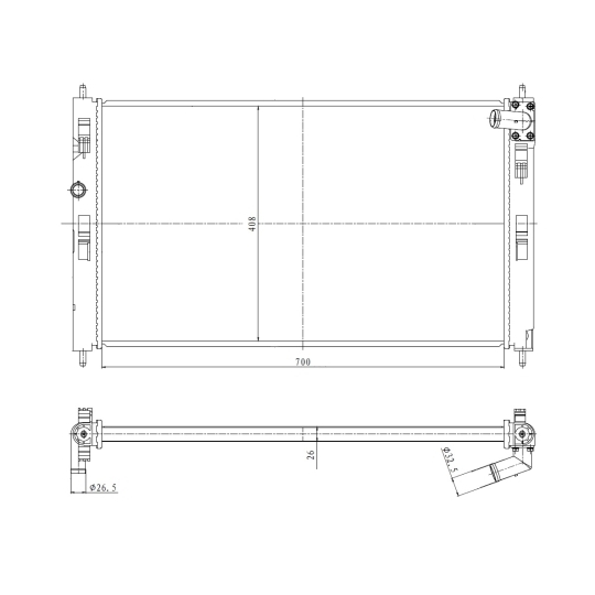 550023 - Radiator, engine cooling 