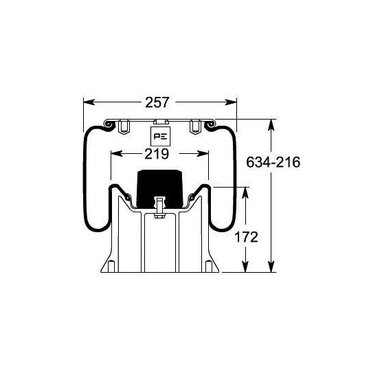 084.182-72A - Bellow, air suspension 