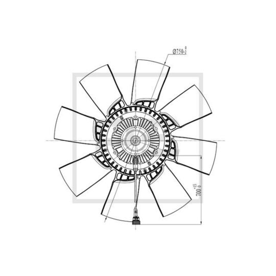 250.158-00A - Fan Wheel, engine cooling 