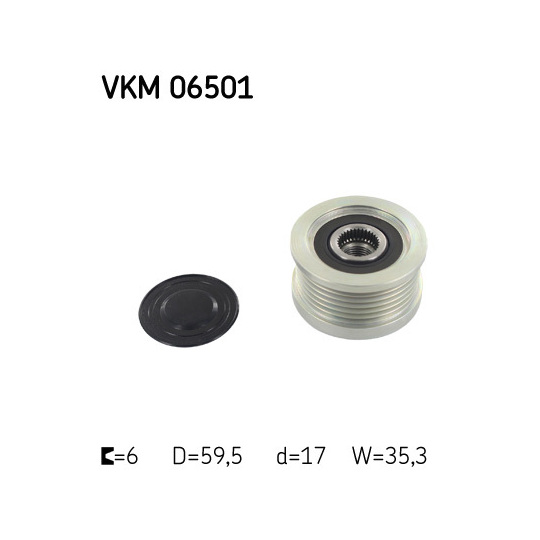 VKM 06501 - Frihjulskoppling, generator 