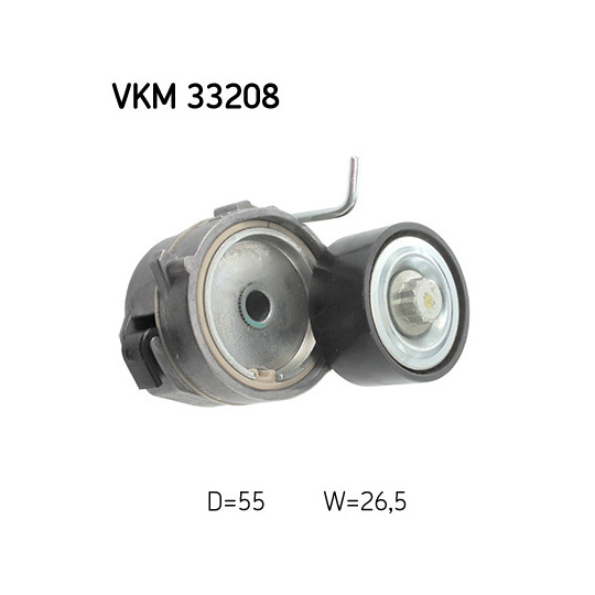 VKM 33208 - Tensioner Pulley, v-ribbed belt 