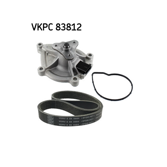 VKMC 33843 - Water Pump + V-Ribbed Belt Set 