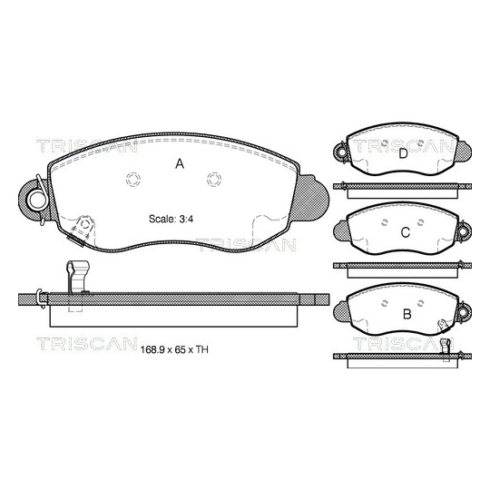 8110 16007 - Brake Pad Set, disc brake 