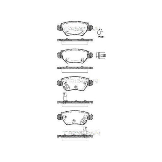 8110 24013 - Piduriklotsi komplekt, ketaspidur 