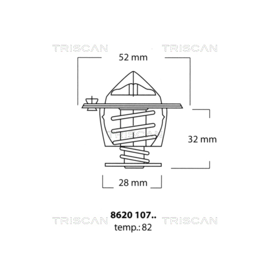 8620 10782 - Thermostat, coolant 