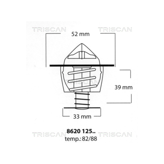 8620 12588 - Termostat, kylvätska 