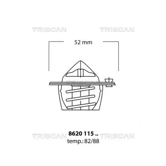 8620 11582 - Thermostat, coolant 