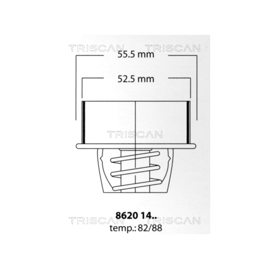 8620 1482 - Thermostat, coolant 