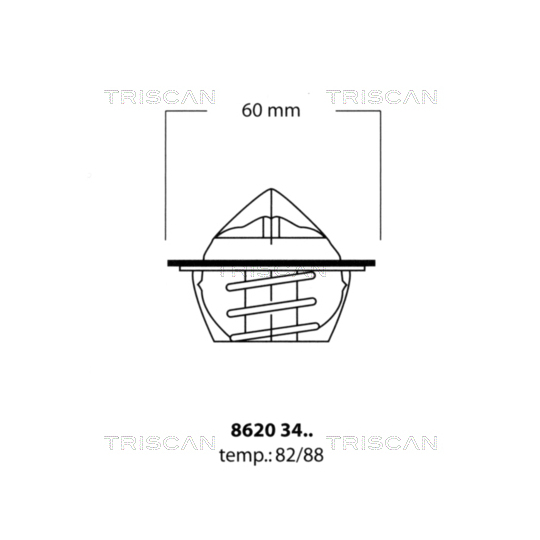 8620 3482 - Thermostat, coolant 