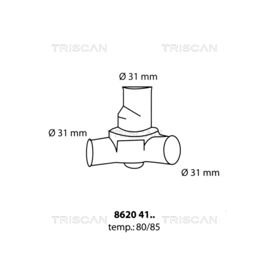 8620 4180 - Thermostat, coolant 