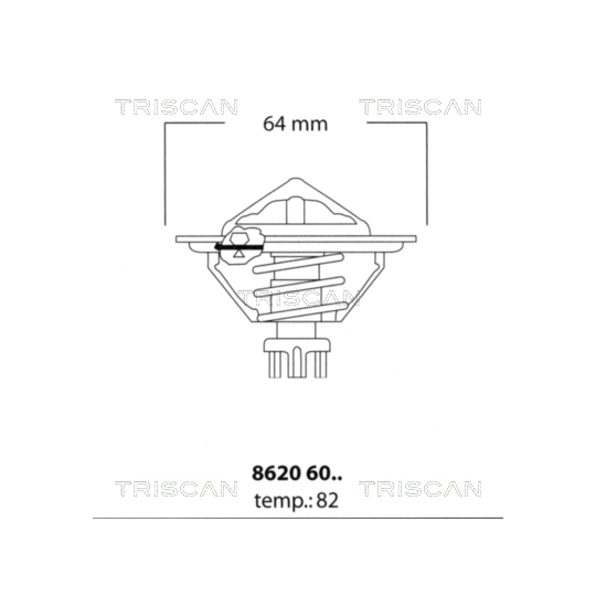 8620 6082 - Thermostat, coolant 