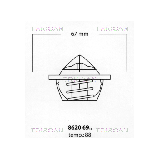 8620 6988 - Termostat, kylvätska 