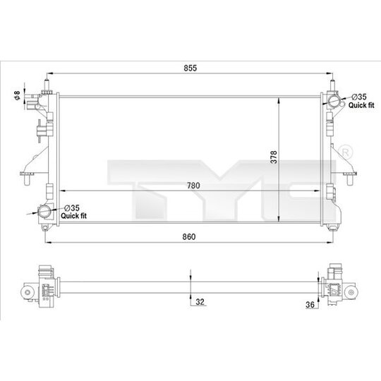 709-0028-R - Kylare, motorkylning 