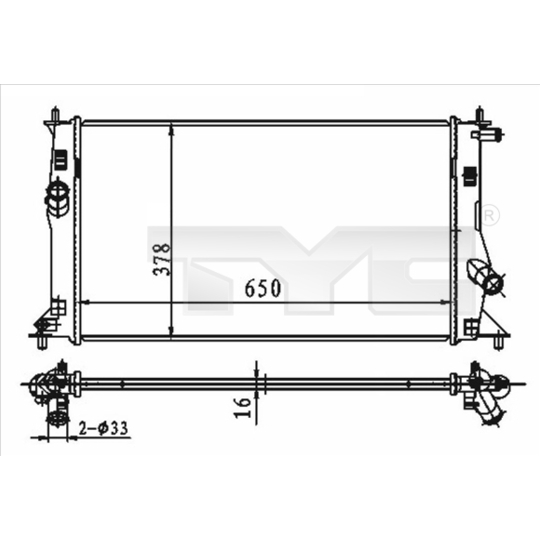 720-0012 - Radiator, engine cooling 