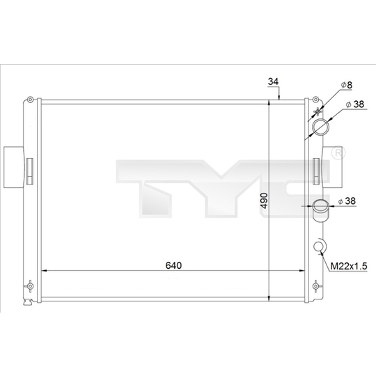 715-0003-R - Radiator, engine cooling 