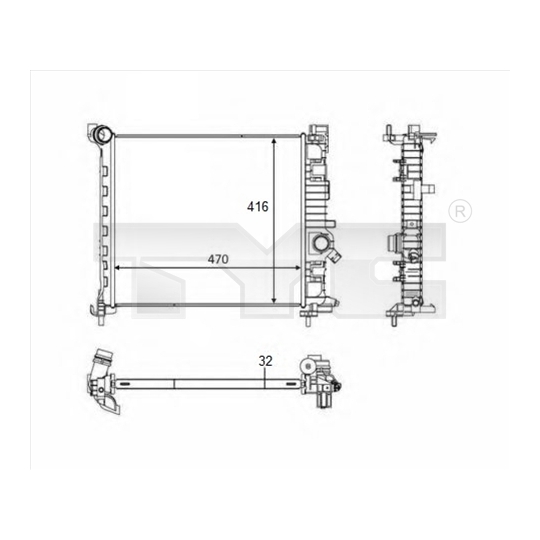 725-0050-R - Kylare, motorkylning 