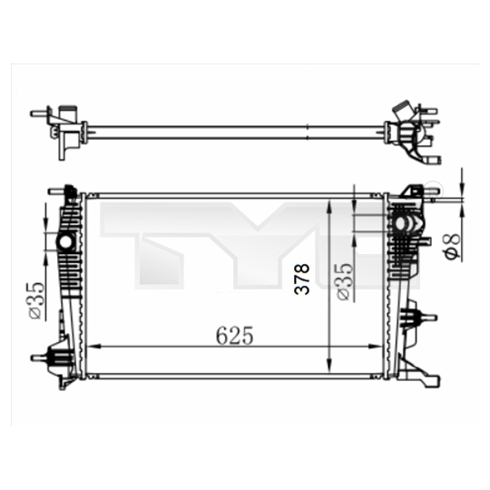 728-0065-R - Radiator, engine cooling 