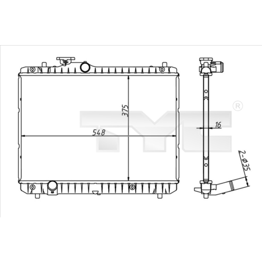 735-0003 - Radiaator, mootorijahutus 