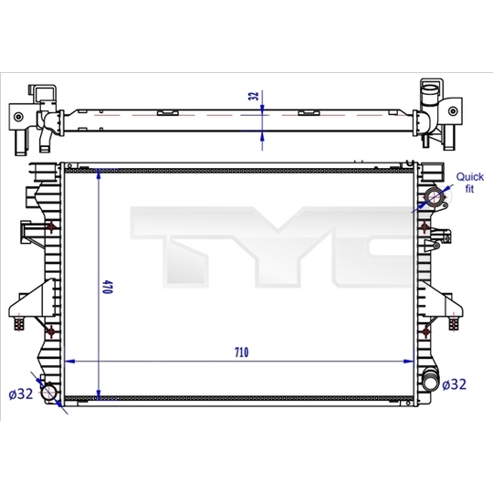 737-0060-R - Radiator, engine cooling 