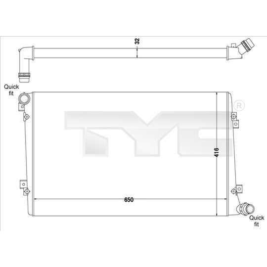 737-0063-R - Radiator, engine cooling 