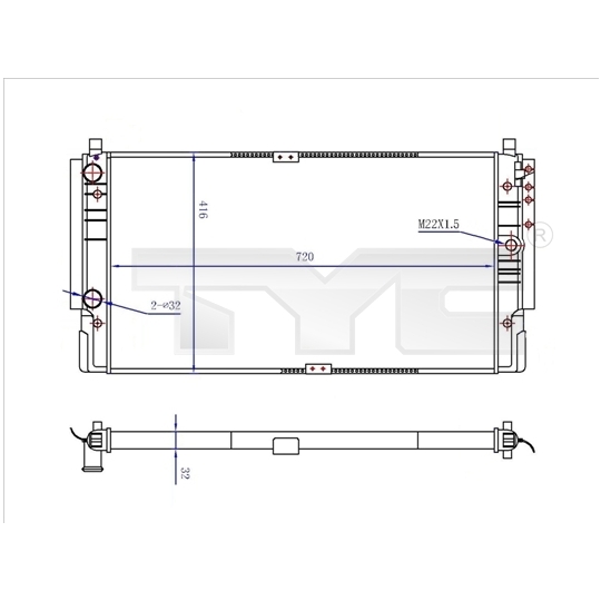 737-0068-R - Radiator, engine cooling 