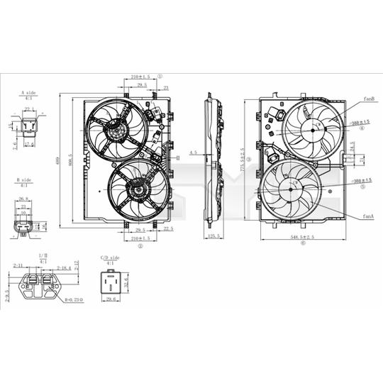 809-0039 - Fan, radiator 