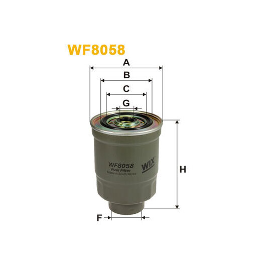 WF8058 - Polttoainesuodatin 