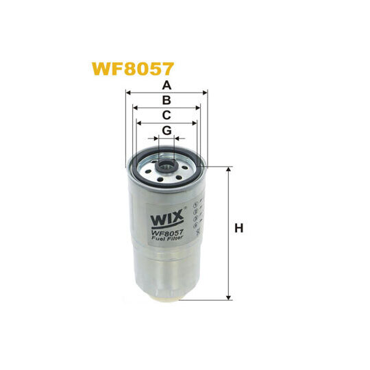WF8057 - Polttoainesuodatin 